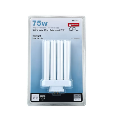 GE Utilitech Cfl 75-Watt EQ Quad tube Daylight Gx10q-4 Pin Base Cfl Light Bulb - 71223283