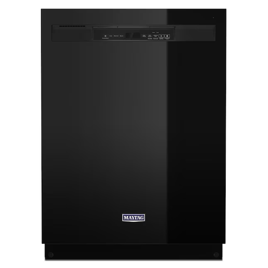 Maytag Front Control 24-in Built-In Dishwasher (Black), 50-dBA