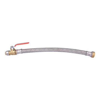 SharkBite Max Brass 3/4 in. FIP x 1/2 in. Push-Fit Ball Valve Braided Water Heater Connector (18" Length)