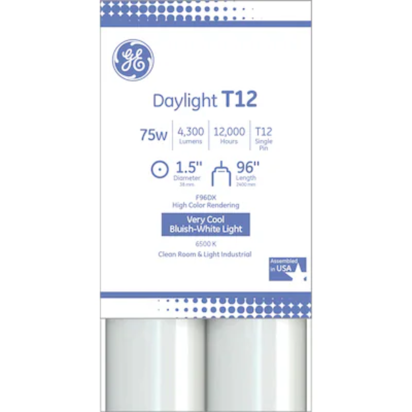 GE 75-Watt EQ T12 Daylight Single Pin (T12) Fluorescent Light Bulb - 71223277