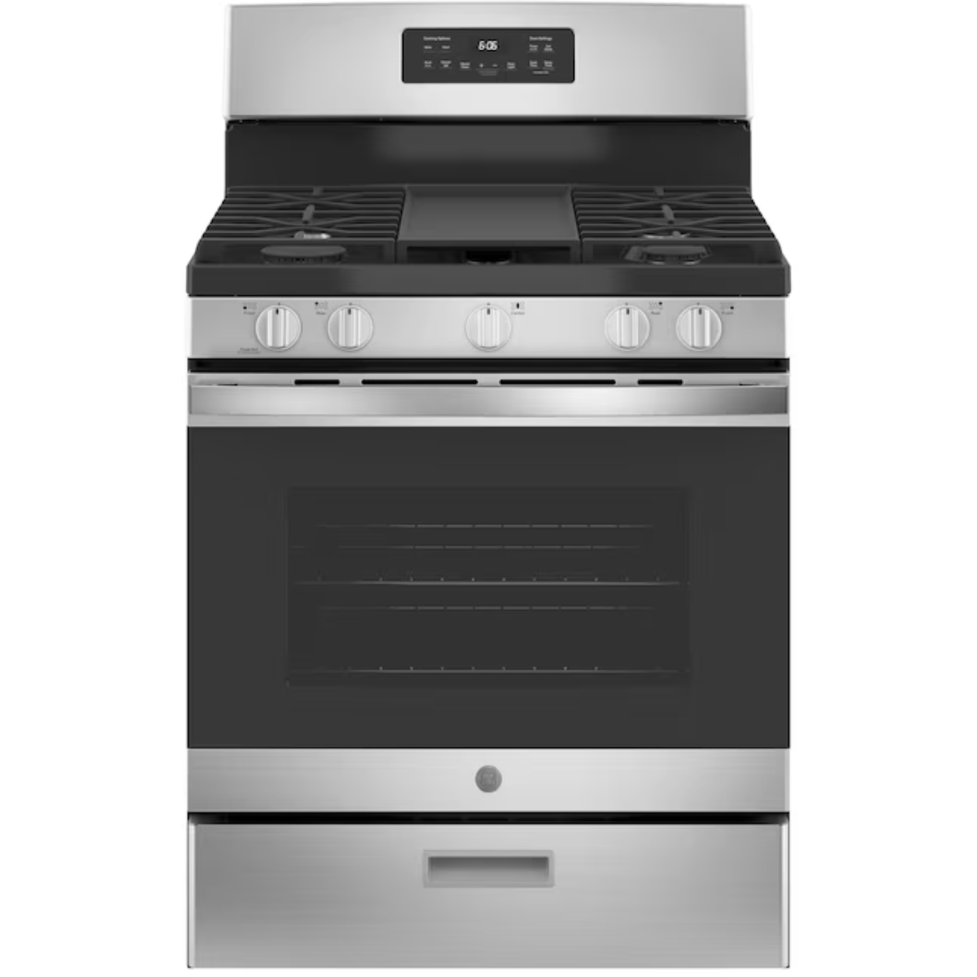 GE 30-in 5 Burners 5-cu ft Freestanding Natural Gas Range (Stainless Steel) - 71223169