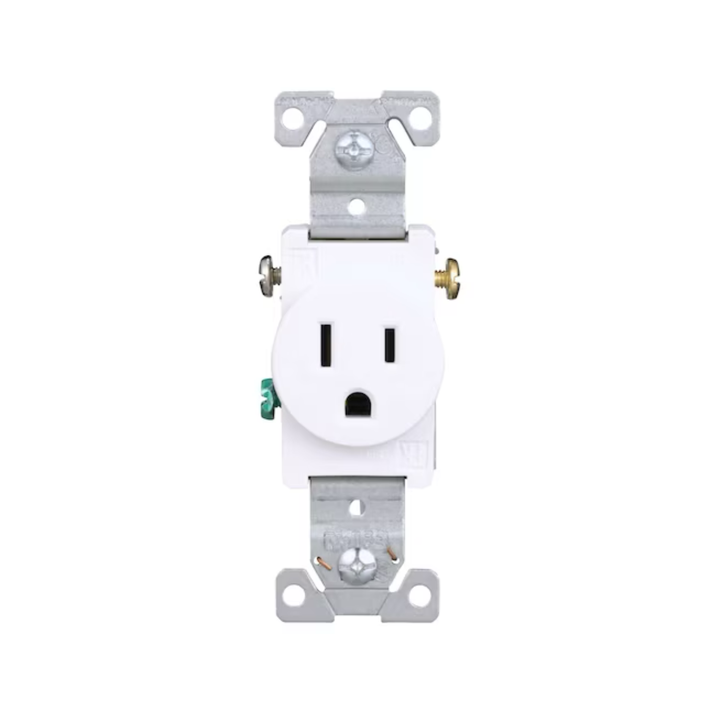 GE Eaton 15-Amp 125-volt Tamper Resistant Residential/Commercial Round Outlet, White - 31223403