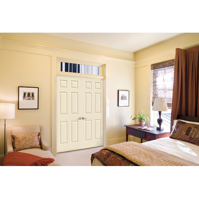 ReliaBilt 30-in x 80-in 6-panel Hollow Core Primed Molded Composite Left Hand Inswing Single Prehung Interior Door