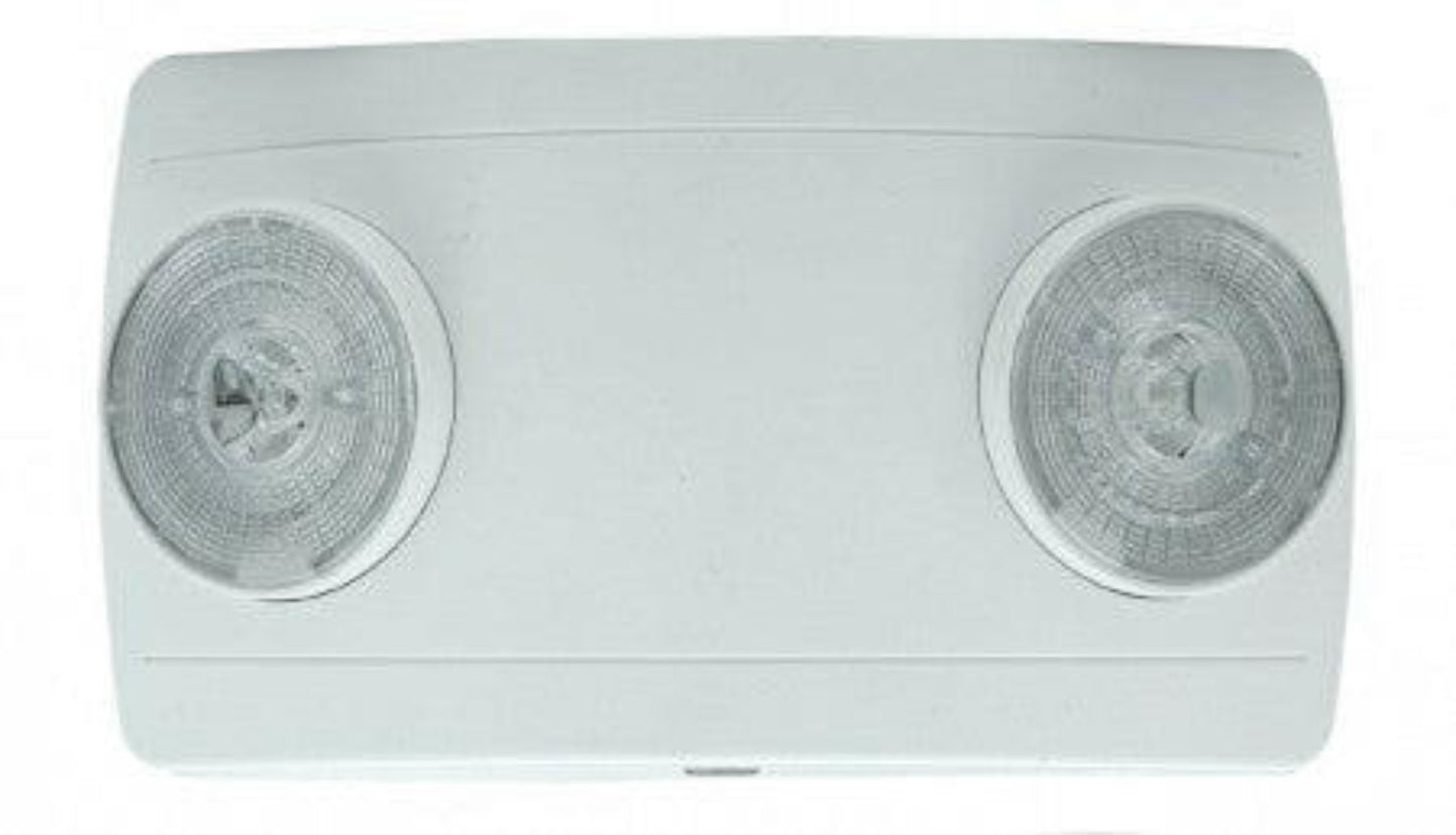GE Exitronix LED Emergency Lighting Unit 3.6V 2X2W LED Emergency Lamps Wide Lens 2 Nickel Cadmium Battery White Enclosure Dual 120/277V - 51223762