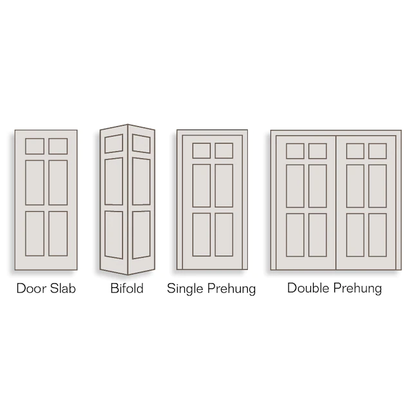 ReliaBilt 30-in x 80-in 6-panel Hollow Core Primed Molded Composite Left Hand Inswing Single Prehung Interior Door