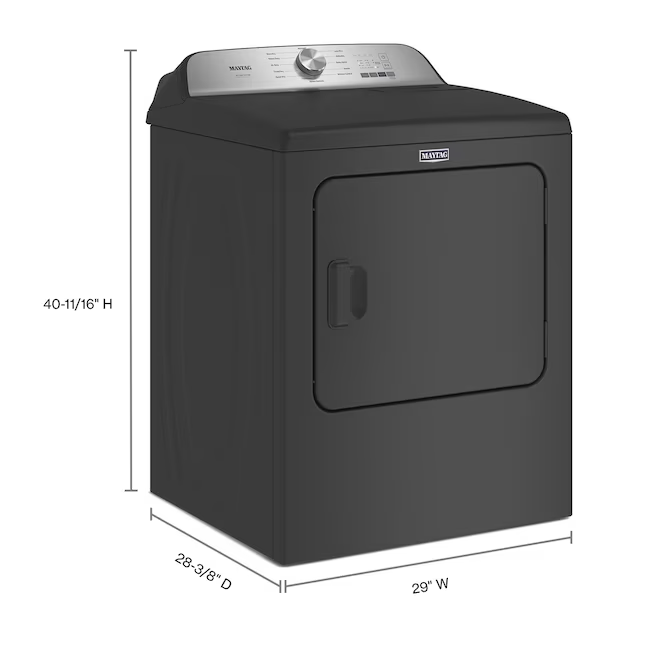 Maytag Pet Pro 7-cu ft Steam Cycle Electric Dryer (Volcano Black)