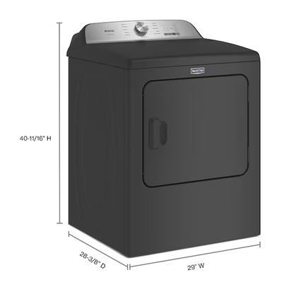 Maytag Pet Pro 7-cu ft Steam Cycle Electric Dryer (Volcano Black)