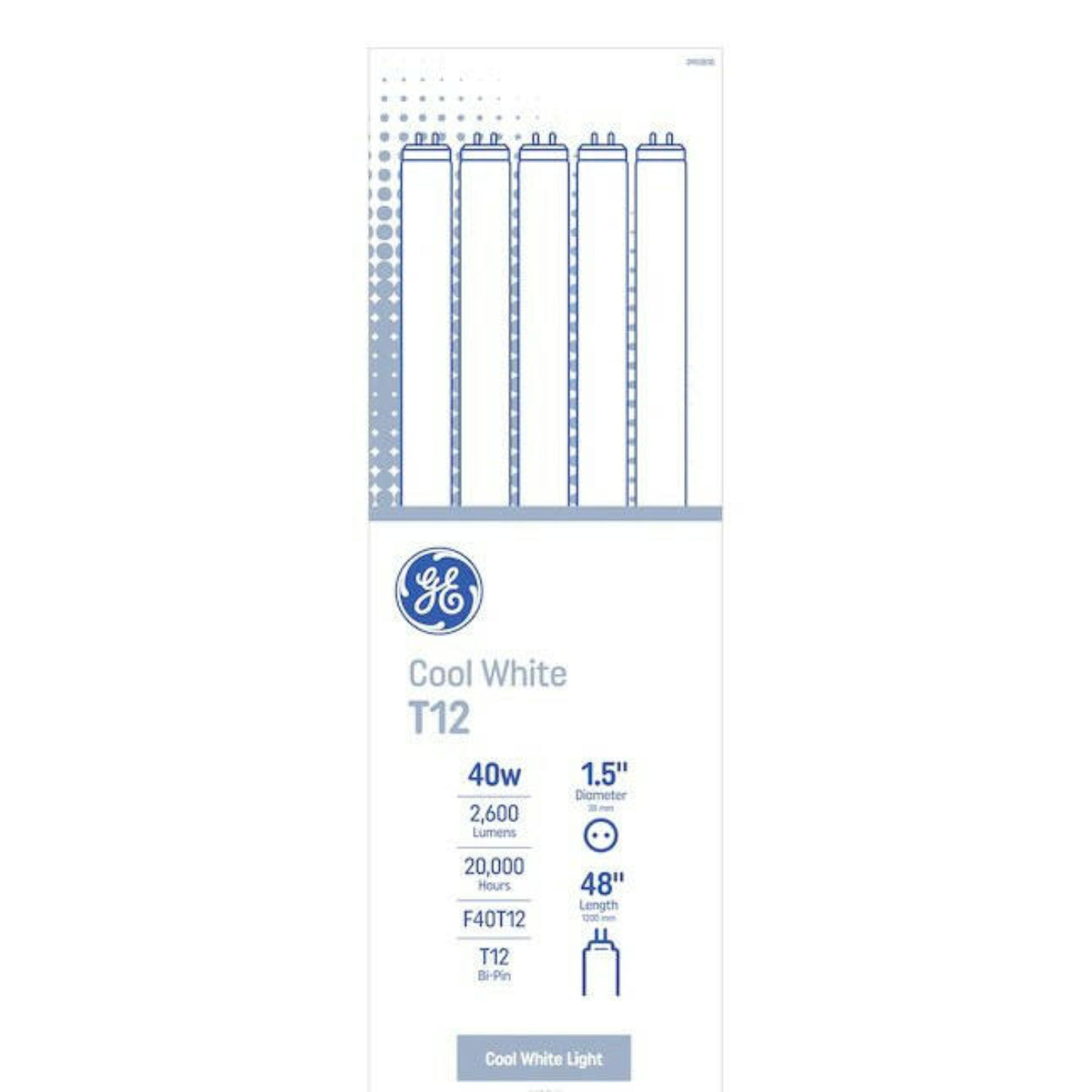 GE Linear Cool White Medium Bi-pin (T12) Fluorescent Light Bulb (30-Pack) - 71223265