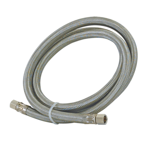 GE Eastman 1/4 in. Comp. x 1/4 in. Comp. x 6 ft. Braided Stainless Steel Icemaker Connector - Item # 91223439 | Model # 48388