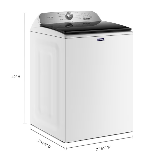 Maytag Pet Pro 4.7-cu ft High Efficiency Agitator Top-Load Washer (White)