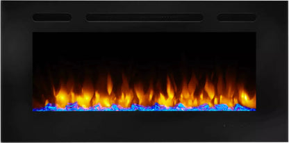 SimpliFire 48" Allusion Recessed Linear Electric Fireplace - SF-ALL48-BK
