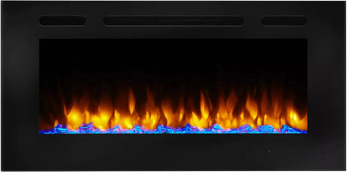 SimpliFire 60" Allusion Recessed Linear Electric Fireplace - SF-ALL60-BK