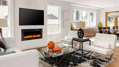 SimpliFire 40" Allusion Recessed Linear Electric Fireplace - SF-ALL40-BK