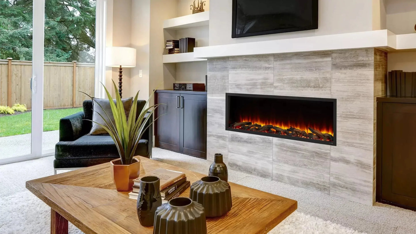SimpliFire 43" Scion Clean Face Linear Electric Fireplace - SF-SC43-BK