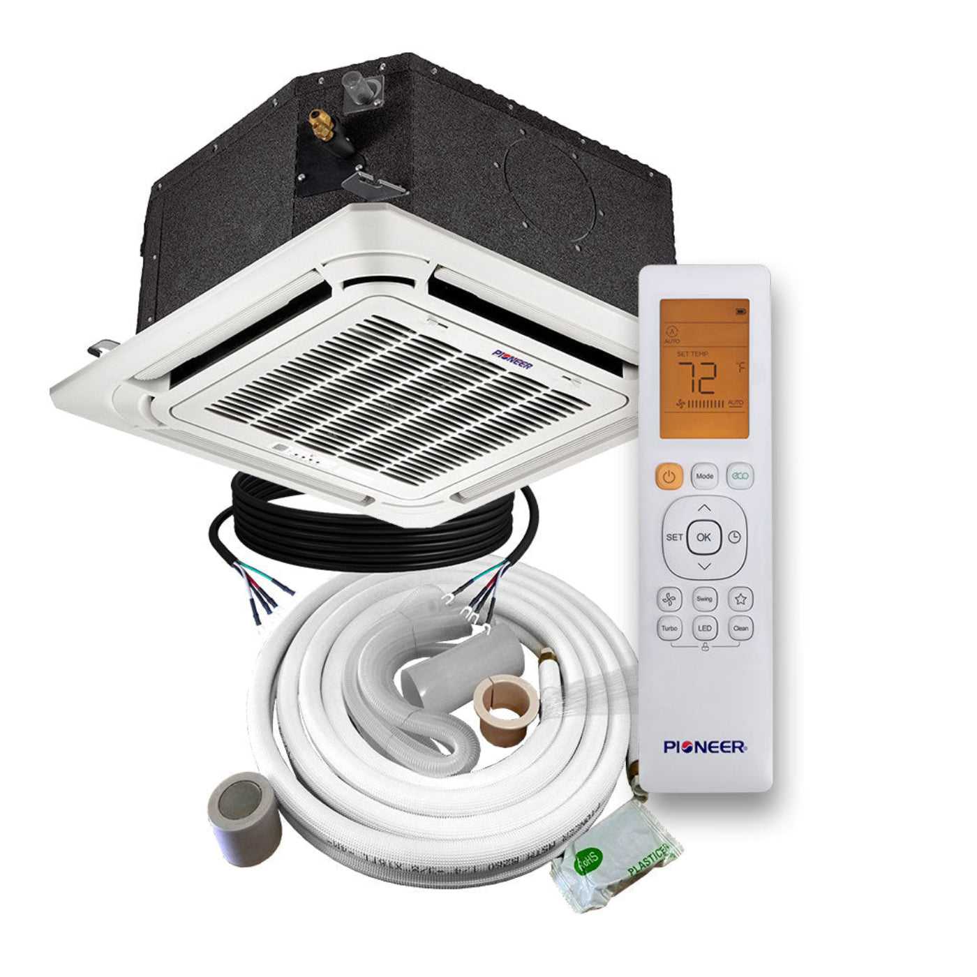 Pioneer Multi Zone 12,000 BTU Quantum Series Ceiling Cassette Indoor Section Split Inverter++ Air Conditioner Heat Pump 230V - CB012GMFILCFHD-10