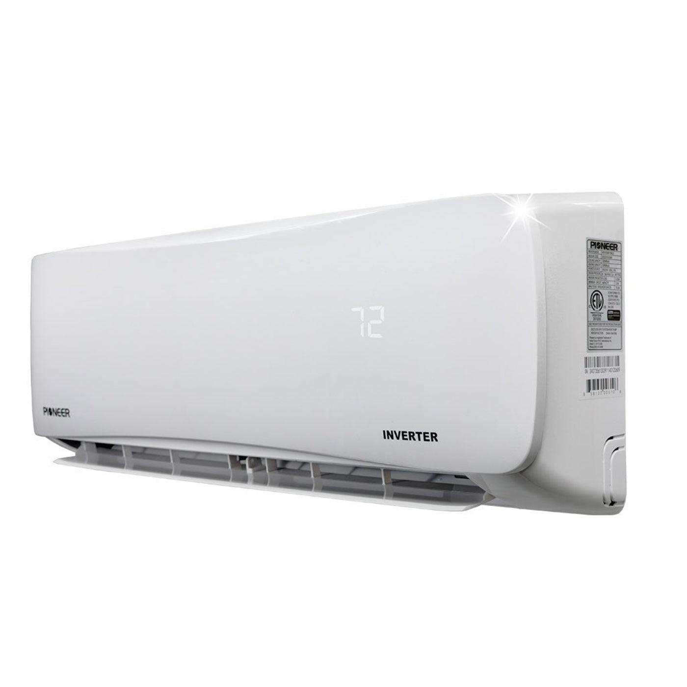 Pioneer 12,000 BTU 20.8 SEER2 Ductless Mini-Split Inverter+ Air Conditioner Heat Pump System Full Set 115V - WYS012AMFI20RL-10