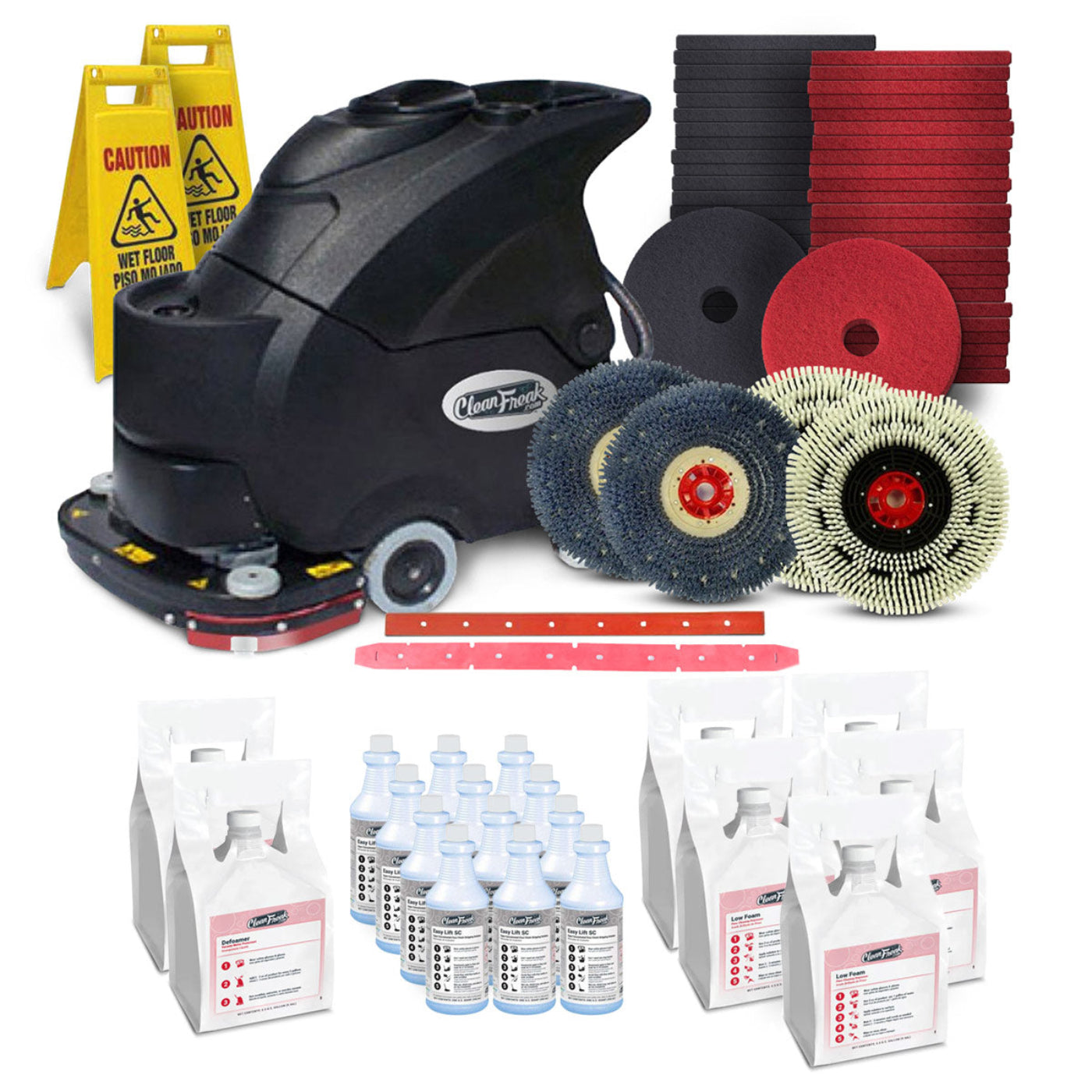 CleanFreak 24" Industrial Automatic Floor Scrubbing & Stripping Package - ASP-PACKAGE3