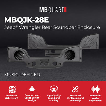 MB Quart Rear Overhead Soundbar Enclosure for 2007-2018 Jeep Wrangler JK - 431779