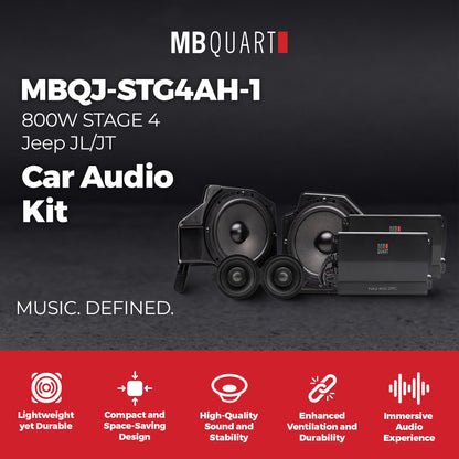 MB Quart Stage 4 Audio System for Jeep Wrangler JL 18-26/Gladiator JT 20-26 - 422643