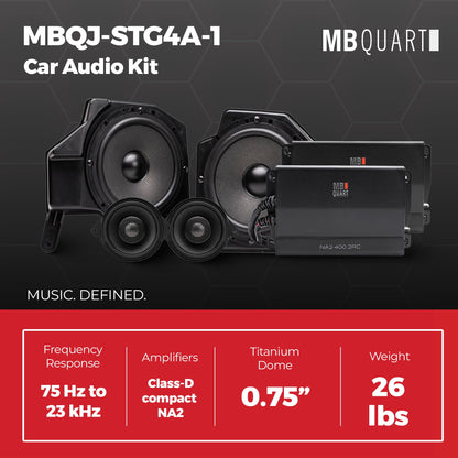 MB Quart Stage 4 Audio System for Jeep Wrangler JL 18-23/Gladiator JT 20-26 - 422642