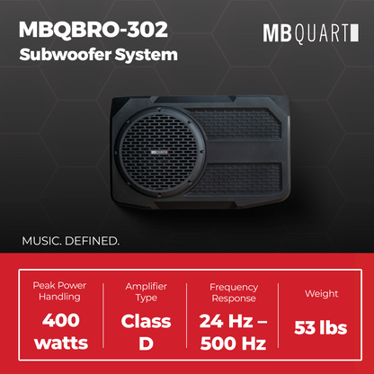 MB Quart 12" Tailgate Subwoofer System for 21-26 Ford Bronco, Tuned Audio, 400W - 427500
