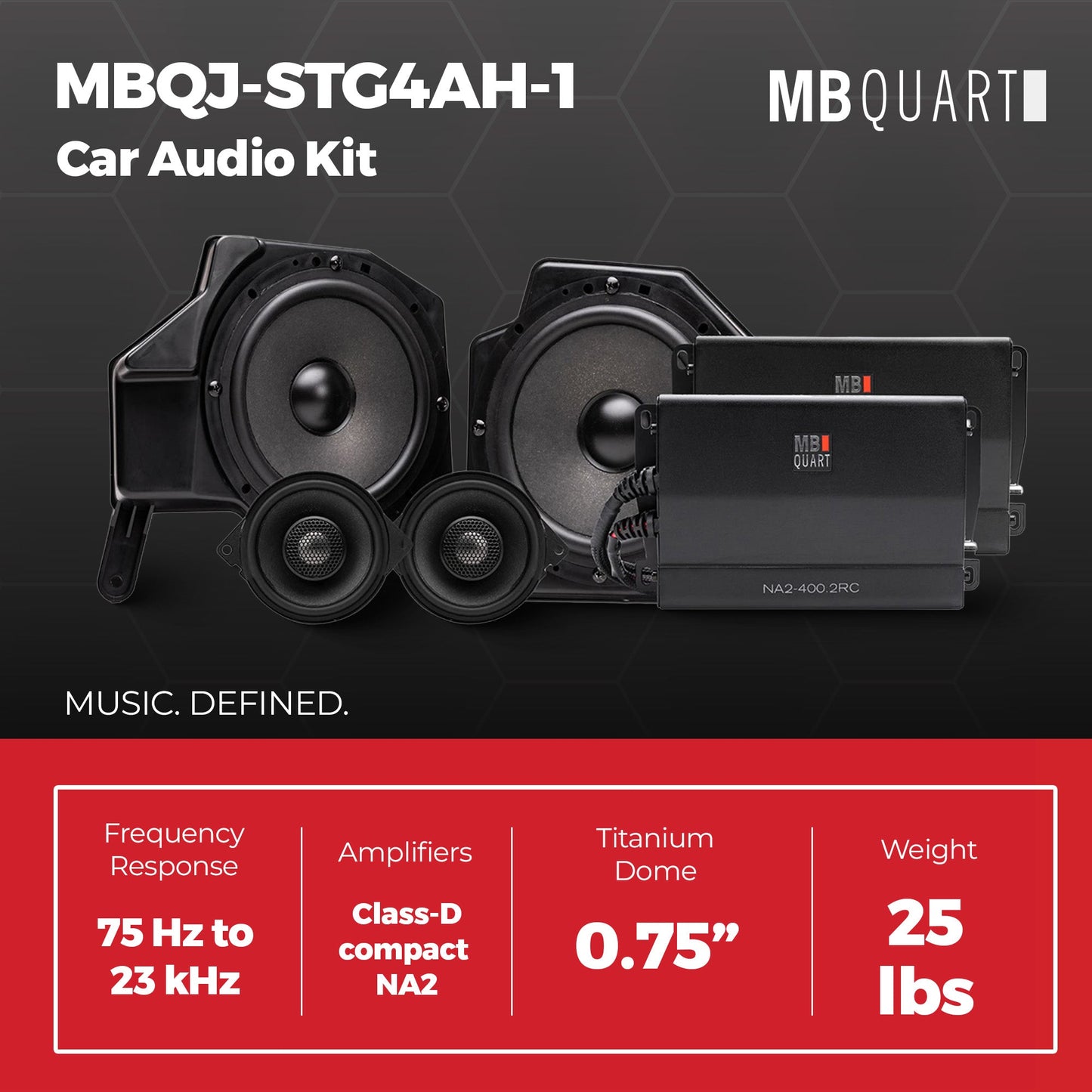 MB Quart Stage 4 Audio System for Jeep Wrangler JL 18-26/Gladiator JT 20-26 - 422643