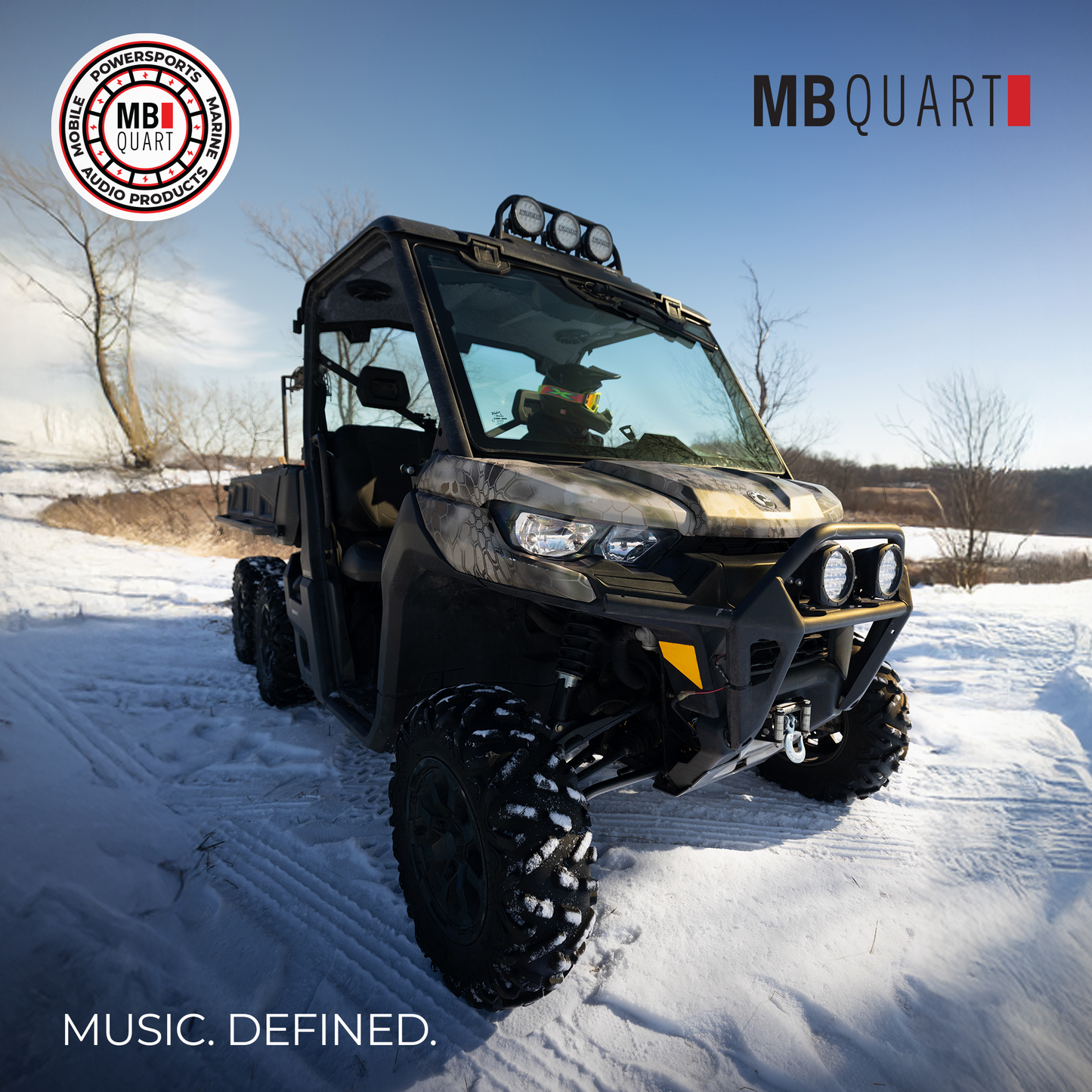 MB Quart Dual 10" Subwoofer System Upgrade for Can Am Defender 17-25, 400 Watts - 422649