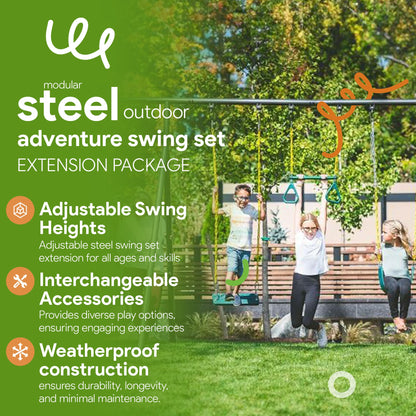 gobaplay Outdoor Frame Playground Equipment w/ 8' Extension & 39" Swing w/ Tent - 436276