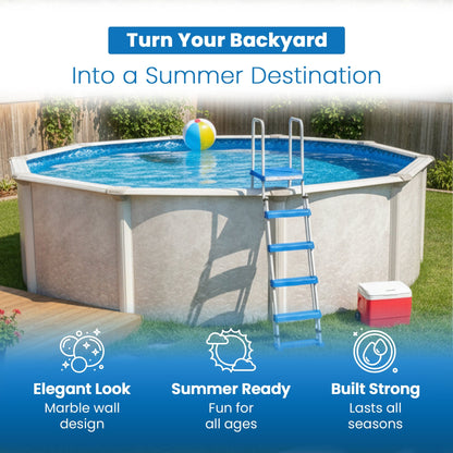 Aquarian Phoenix 18ft x 52in Above Ground Pool w/ Filter, Ladder, Liner, Skimmer - 109525
