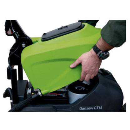 IPC Eagle CT15B Battery Powered Compact 14" Auto Floor Scrubber w/ Brush - 4 Gallons - EAG-CT15B35