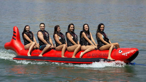 Island Hopper Red Shark Banana Boat 6 Passenger Inline - RSPVC-6