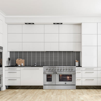 Vinotemp 48" Double Oven Gas Range, in Stainless Steel - BR-48SSGG