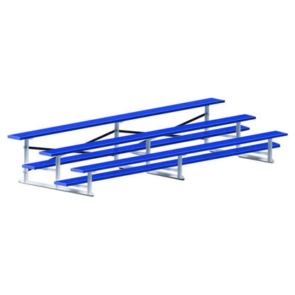 Jaypro Bleacher - 27' (3 Row - Single Foot Plank) - All Aluminum (Powder Coated) - BLCH-327ALPC