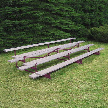 Jaypro Bleacher - 15' (4 Row - Single Foot Plank) - All Aluminum (Powder Coated) -  BLCH-4ALPC
