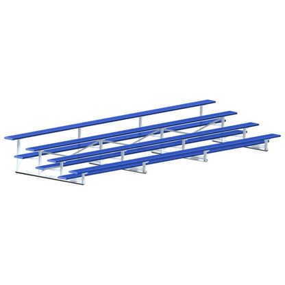 Jaypro Bleacher - 21' (4 Row - Single Foot Plank) - Standard, Outdoor (Powder Coated) -  BLCH-421PC