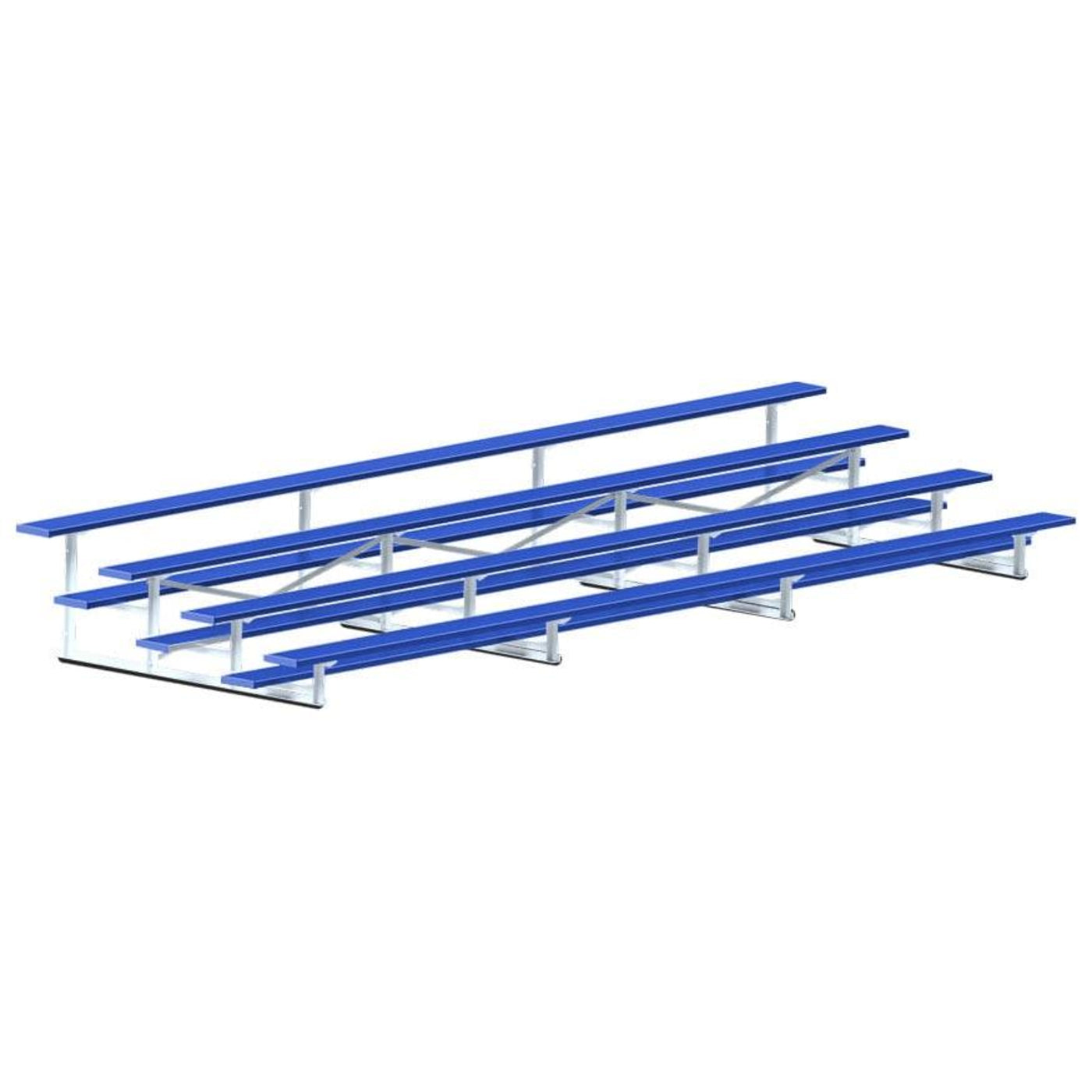 Jaypro Bleacher - 21' (4 Row - Single Foot Plank) - Standard, Outdoor (Powder Coated) -  BLCH-421PC