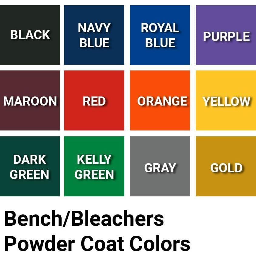 Jaypro Bleacher - 21' (5 Row - Single Foot Plank with Chain Link Rail) - Enclosed (Powder Coated) BLCH-521CPC
