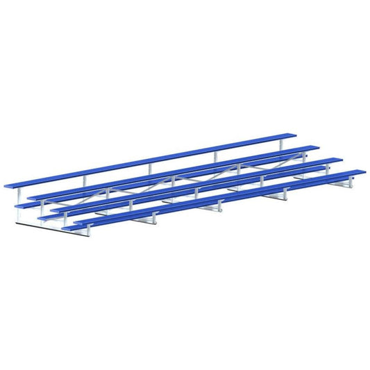 Jaypro Bleacher - 27' (4 Row - Single Foot Plank) - All Aluminum (Powder Coated) -  BLCH-427ALPC