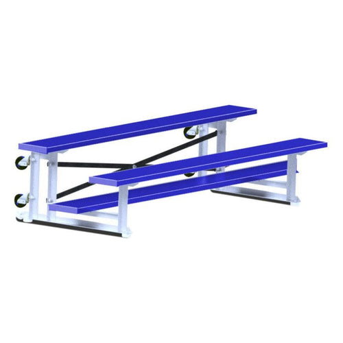 Jaypro Indoor Bleacher - 7-1/2 ft. (4 Row - Single Foot Plank) - Tip & Roll (Powder Coated)- BLCH-475TRGPC