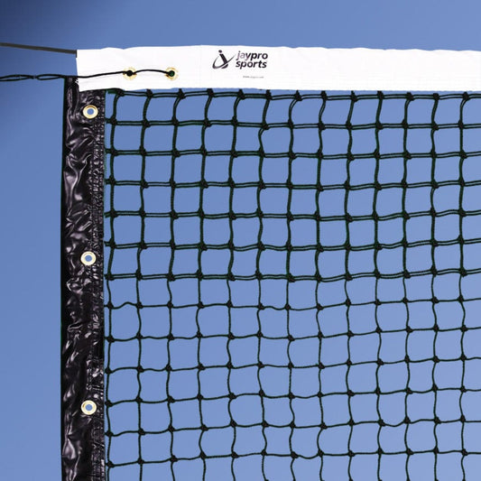 Jaypro Indoor Tournament Tennis Net (1-7/8 in. Sq. - 3mm Polyethylene Knotted Mesh) - TTN-3