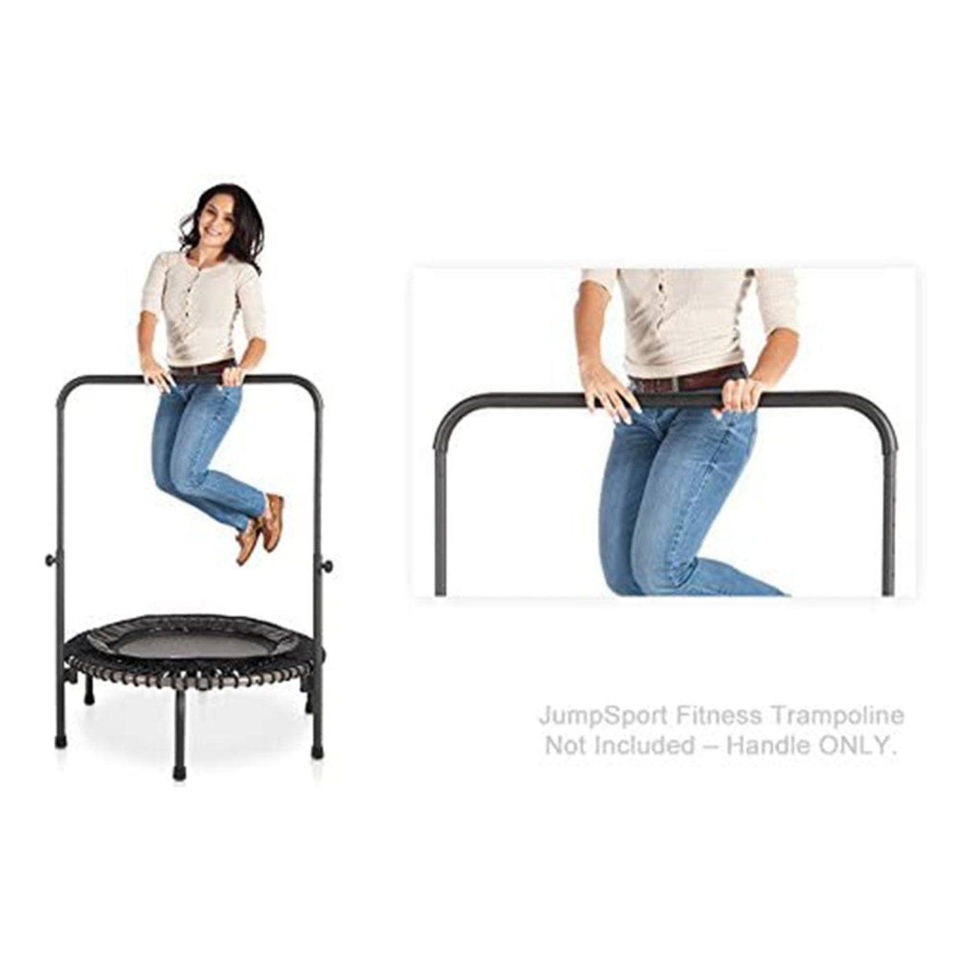 Disc-O-Bed JumpSport 370 PRO Indoor Heavy Duty 39-Inch Trampoline with Handle Bar Accessory - 250176