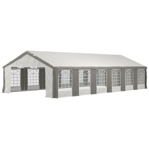 Outsunny 20' x 40' Heavy-Duty Outdoor Party Tent with Sidewalls, Gray - 84C-020V00GY