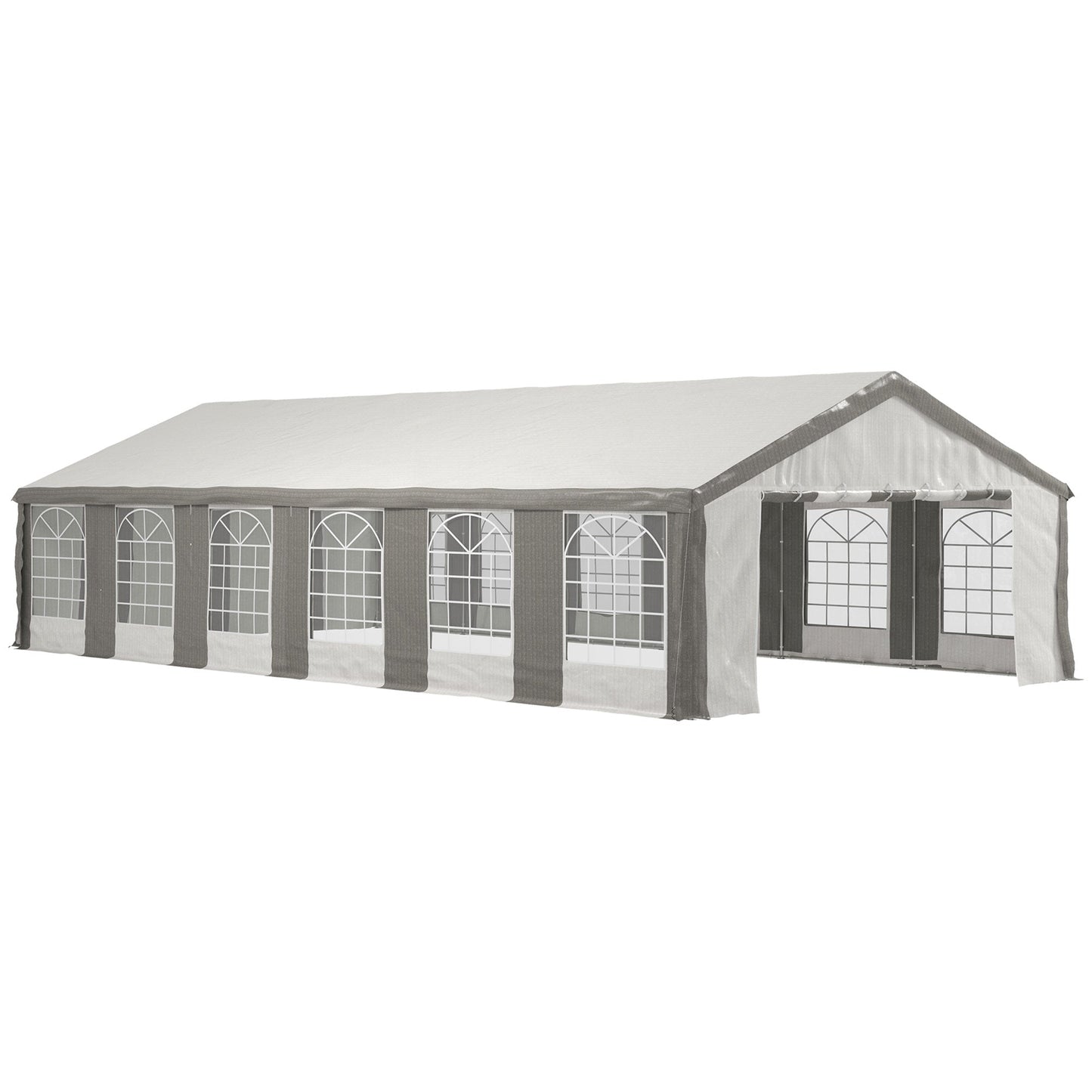 Outsunny 20' x 40' Heavy-Duty Outdoor Party Tent with Sidewalls, Gray - 84C-020V00GY