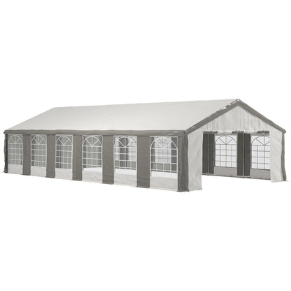 Outsunny 20' x 40' Heavy-Duty Outdoor Party Tent with Sidewalls, Gray - 84C-020V00GY