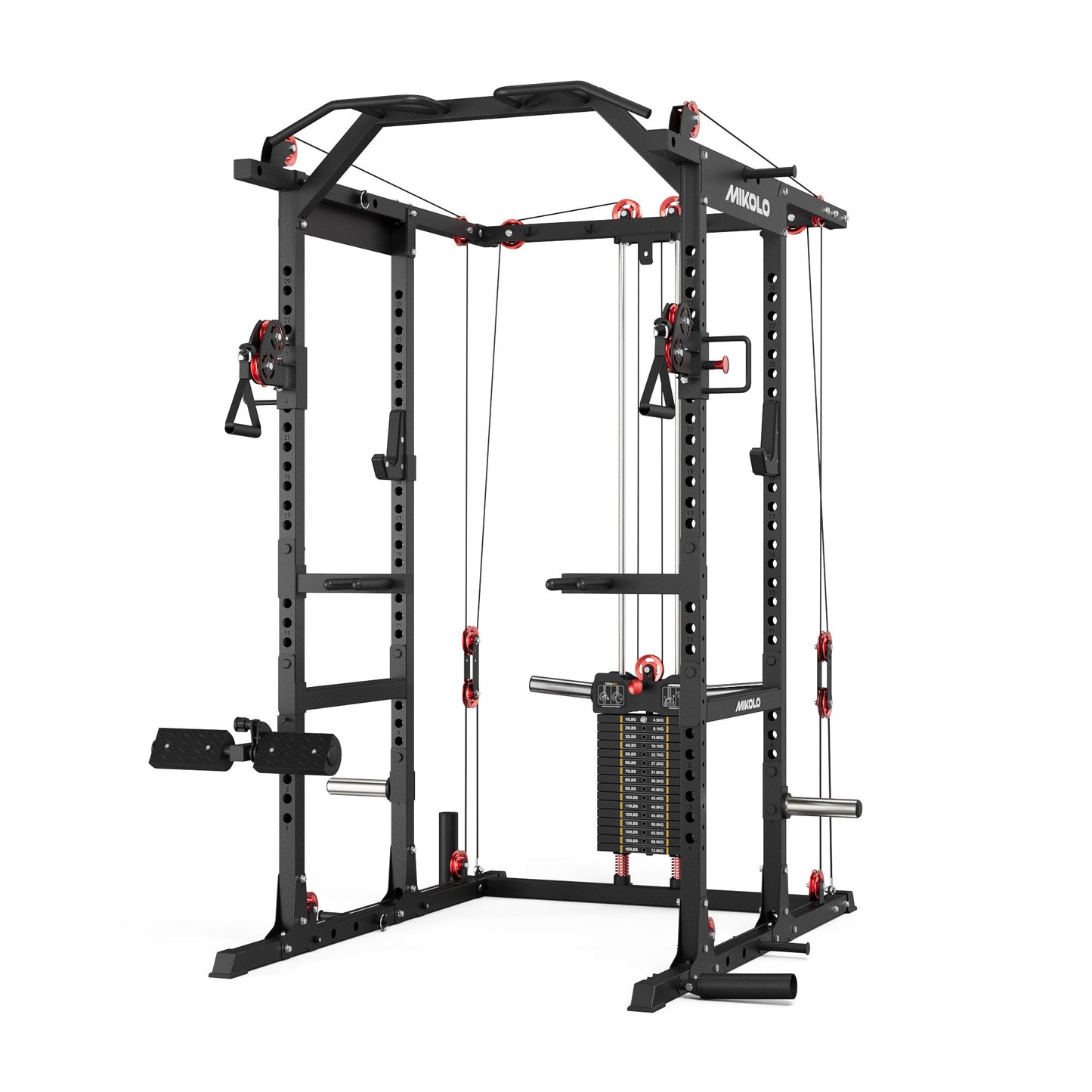 Mikolo Fitness K6-2.0 Elite All-in-One Trainer with Weight Stack - DM-K8-B-WS-S