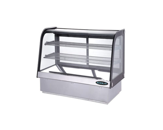 Kool-It  48" Wide Stainless Steel Curved Glass Display Case - KCD-48