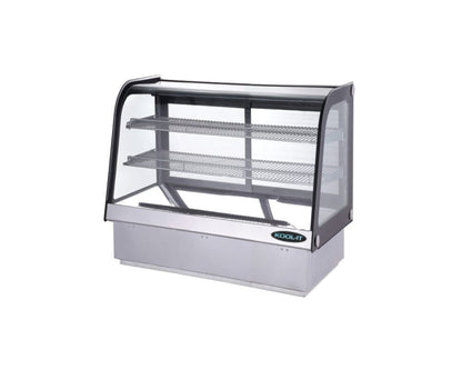 Kool-It  48" Wide Stainless Steel Curved Glass Display Case - KCD-48
