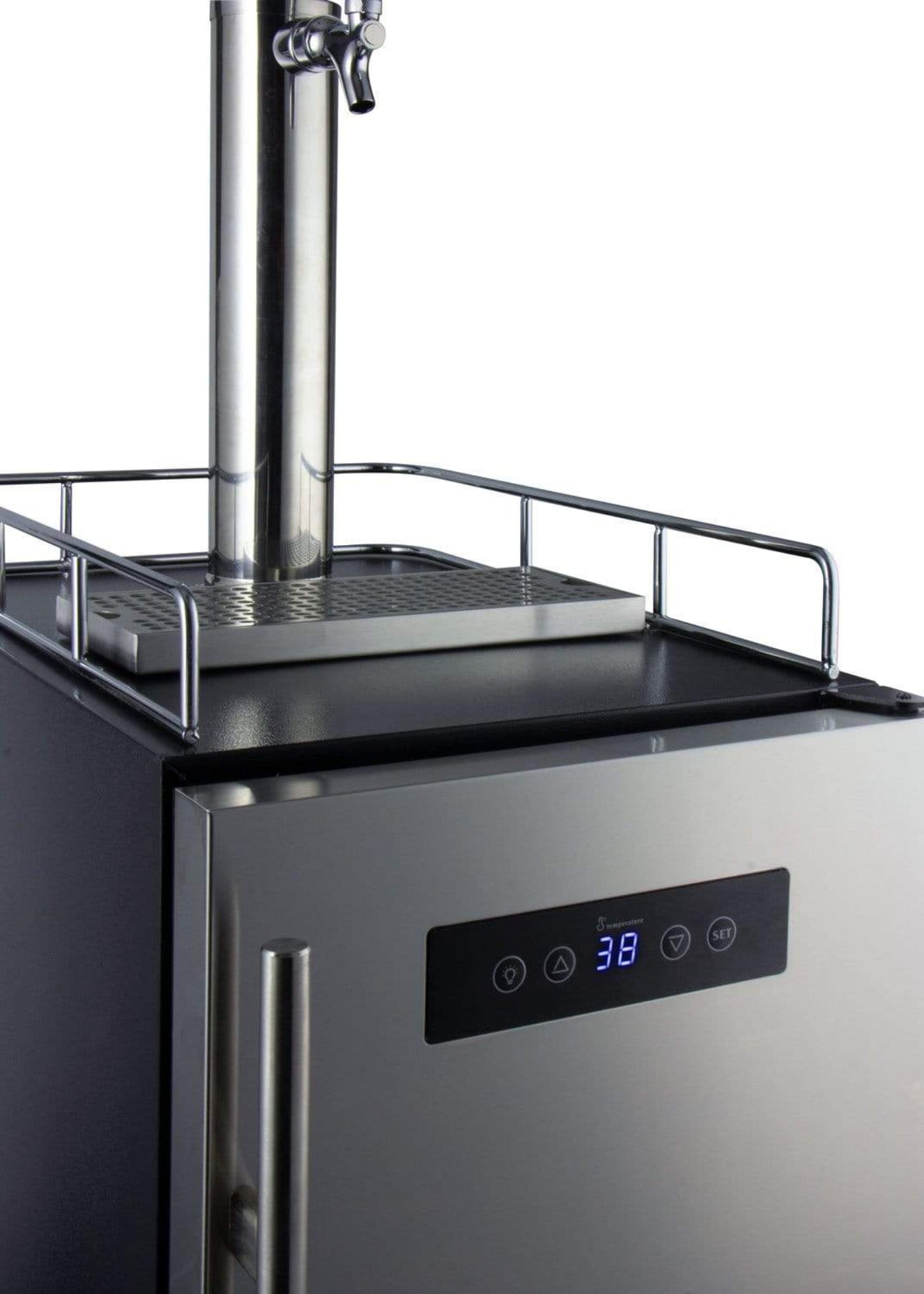 Kegco 15" Wide Homebrew Tap Stainless Steel Commercial Kegerator - HBK15BSRNK