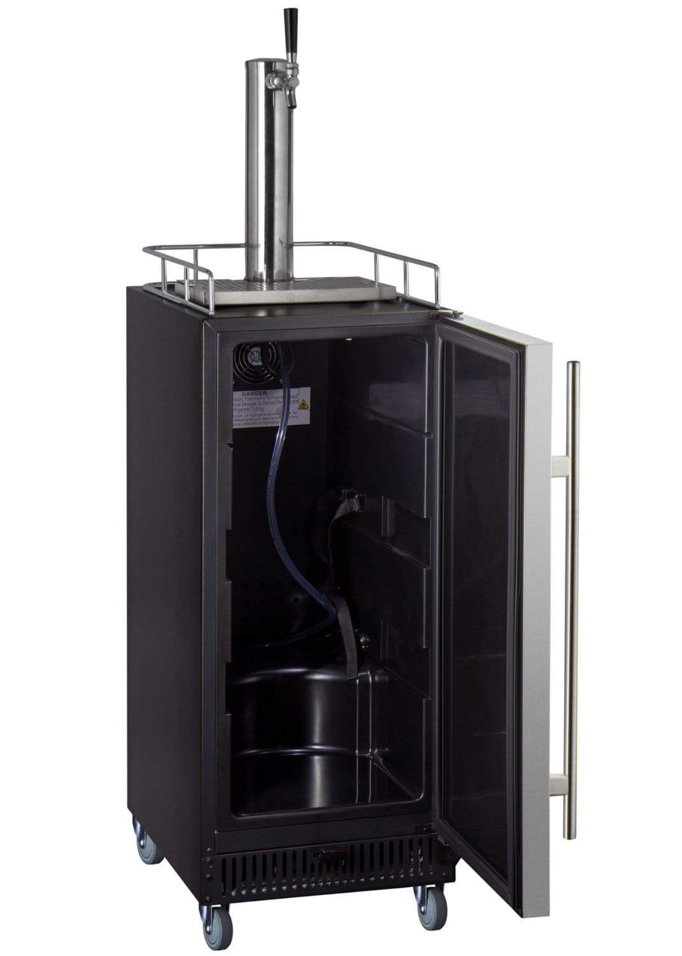 Kegco 15" Wide Homebrew Tap Stainless Steel Commercial Kegerator - HBK15BSRNK
