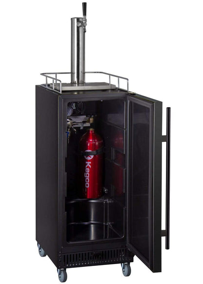 Kegco 15" Wide Kombucha Single Tap Commercial Kegerator - KOM15BBRNK